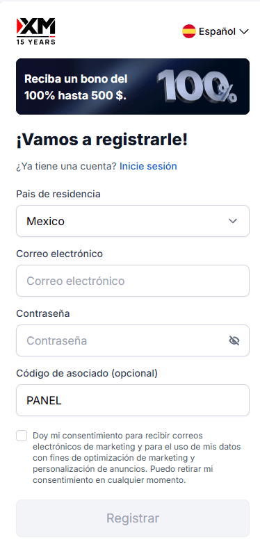 XM PANEL code